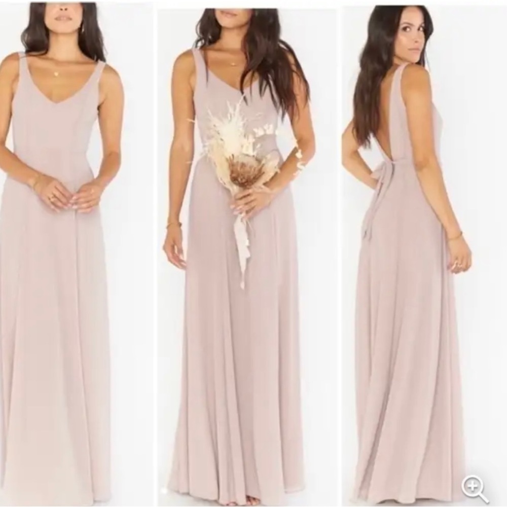 NWOT Show Me Your Mumu Jenn Maxi Soft Beige Chiffon‎ size Small reg $198